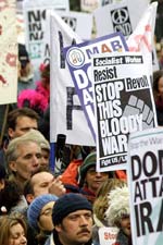 Anti war protesters in London